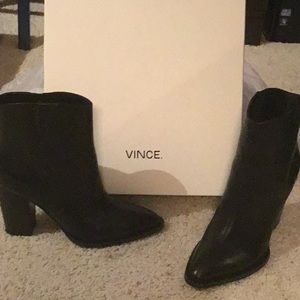 Black leather Vince. heels.